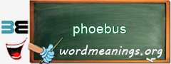 WordMeaning blackboard for phoebus